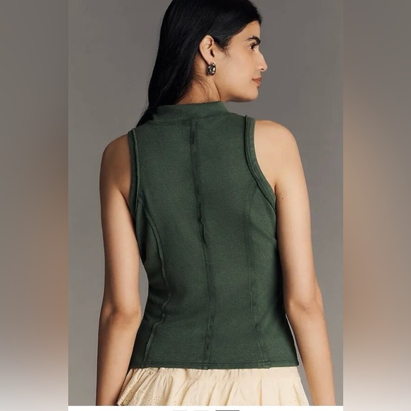 NWT Size XS-  Pilcro Cotton Blended Turtleneck Tank Top (NWT US$ 48) - Picture 5 of 16